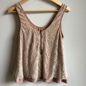✨Urban Outfitters | Blush & Lace Tank Top - Large